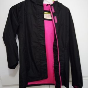 Black and Pink Windbreaker